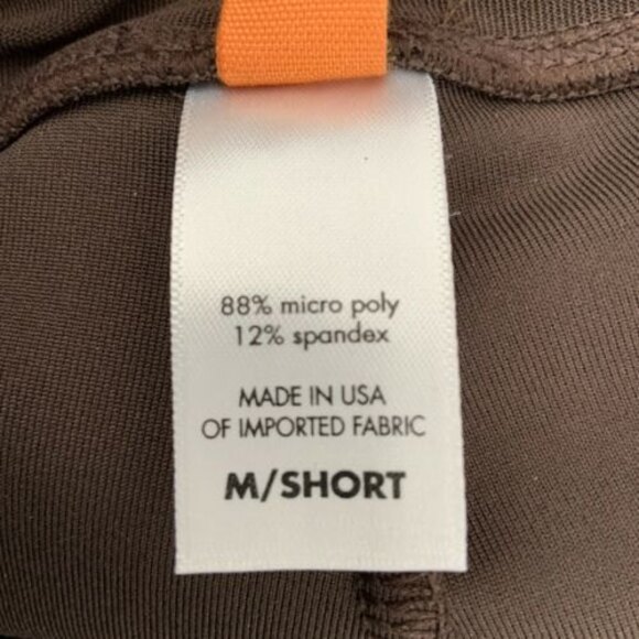 Lucy Leggings Short Brown Pull-on Short Wide Leg Elastic Waist M - Picture 6 of 7